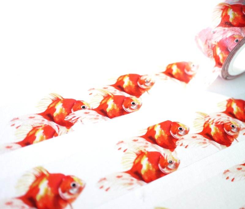 金鱼纸胶带 - 纸胶带 - 纸 红色