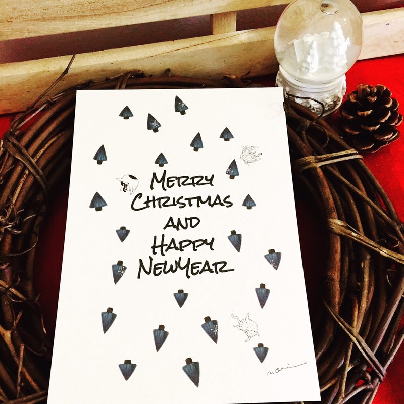 每日新的记忆族曲 Christmas x New Year - 卡片/明信片 - 纸 绿色