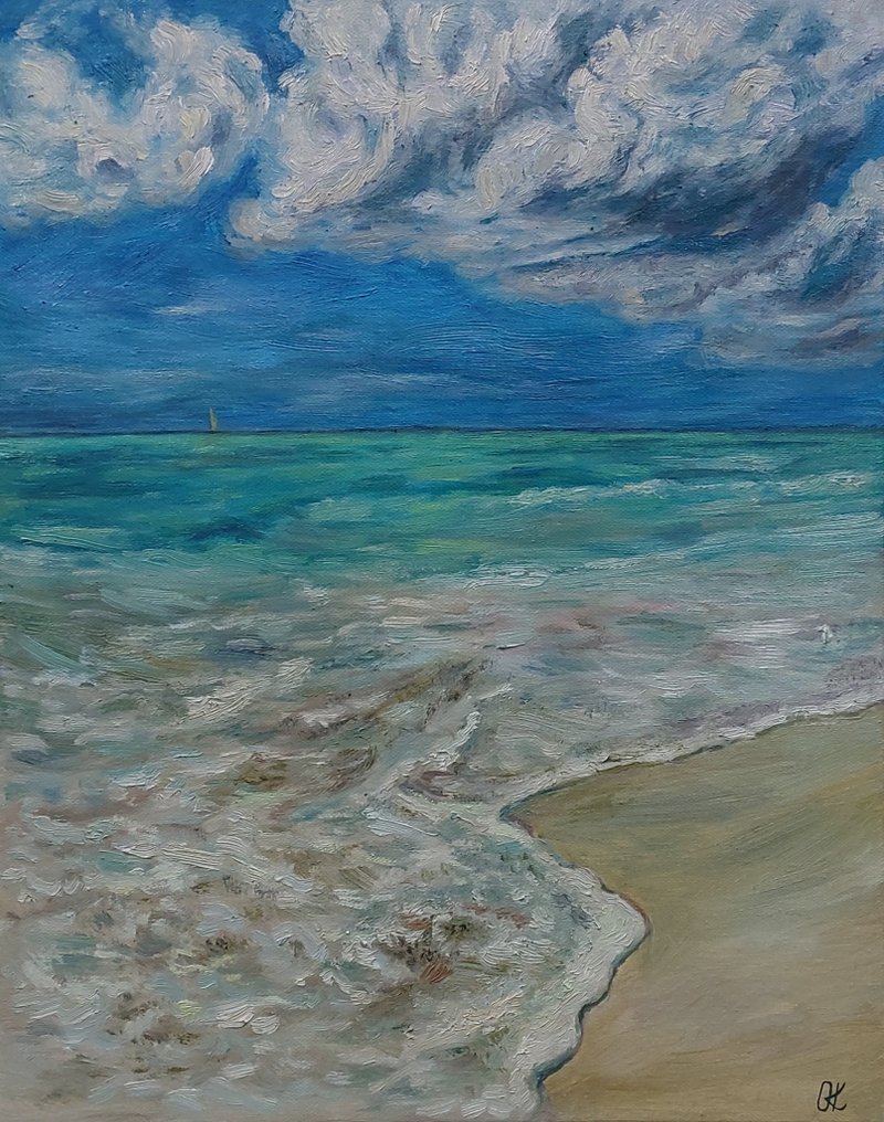 海景原创布面油画 - 墙贴/壁贴 - 其他材质 