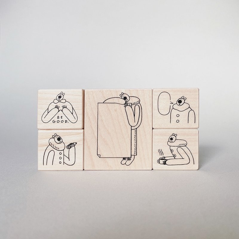 熊超人印章组合 - 印章/印台 - 木头 咖啡色