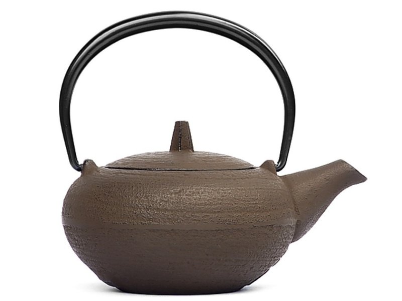 岩铸 南部铁器 茶壶 3型圆铁肌 0.3L 深褐色 日本制 - 茶具/茶杯 - 其他金属 咖啡色