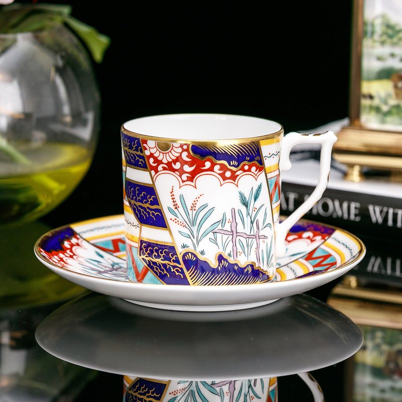 英国制Royal Crown Derby 1988生命之树的神话之旅 骨瓷咖啡杯盘 - 咖啡壶/周边 - 瓷 