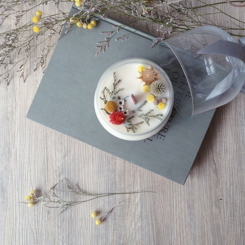 natral薰香大豆蜡烛   礼物  干燥花 - 蜡烛/烛台 - 蜡 绿色