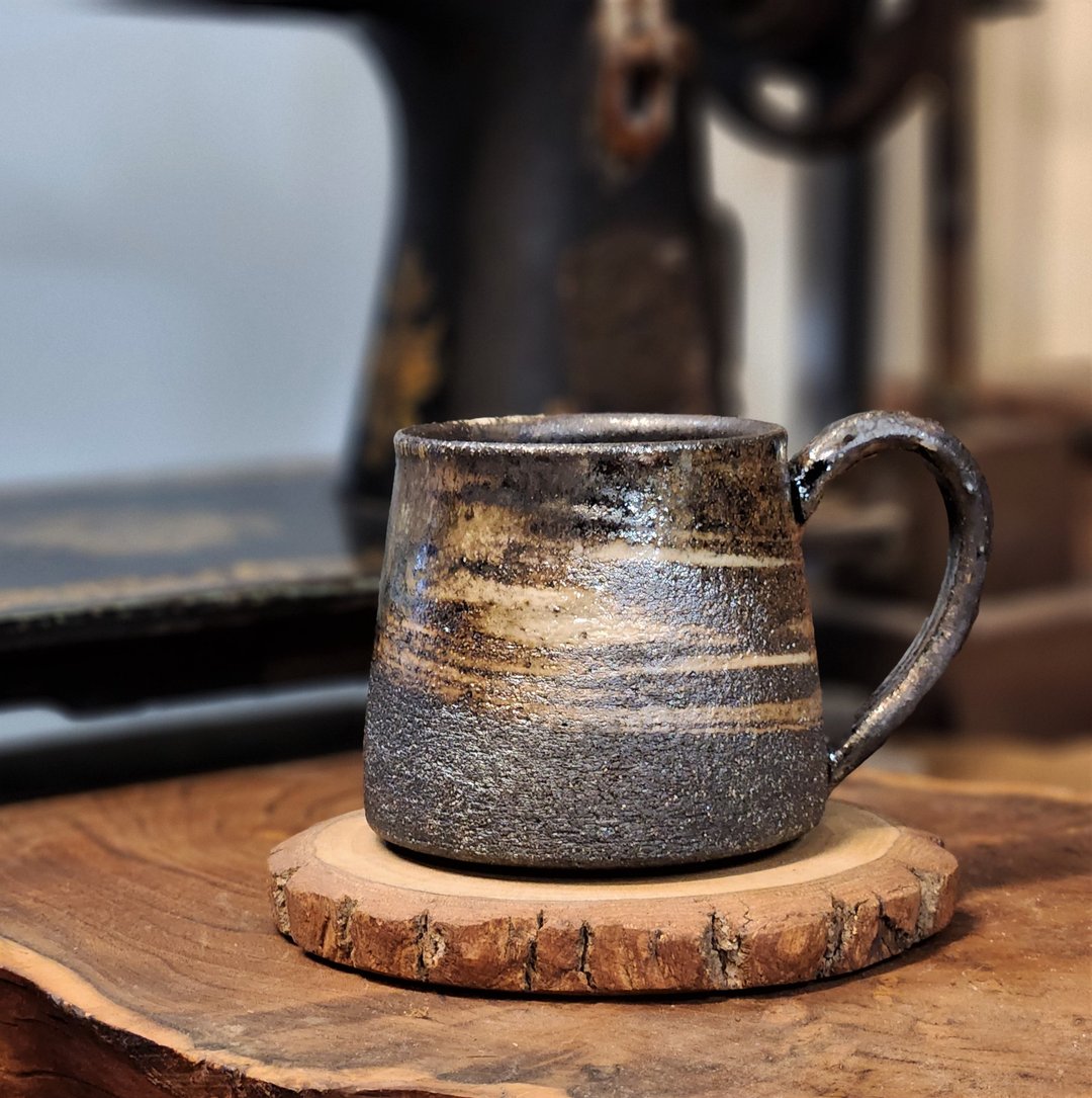 柴烧陶马克杯 / 咖啡杯 - 咖啡杯/马克杯 - 陶 黑色