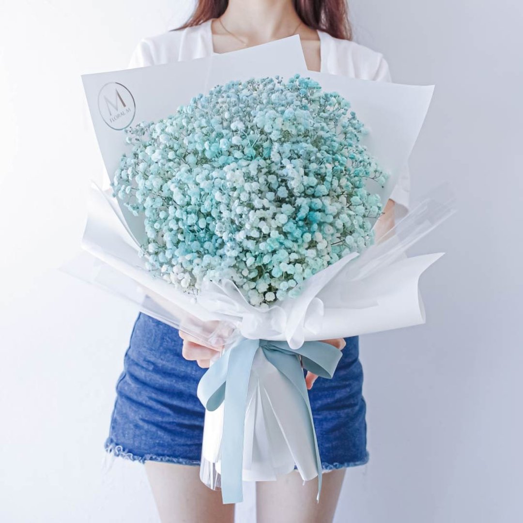 梦幻星空蒂芬妮满天星鲜花花束 - 植栽 - 植物．花 蓝色