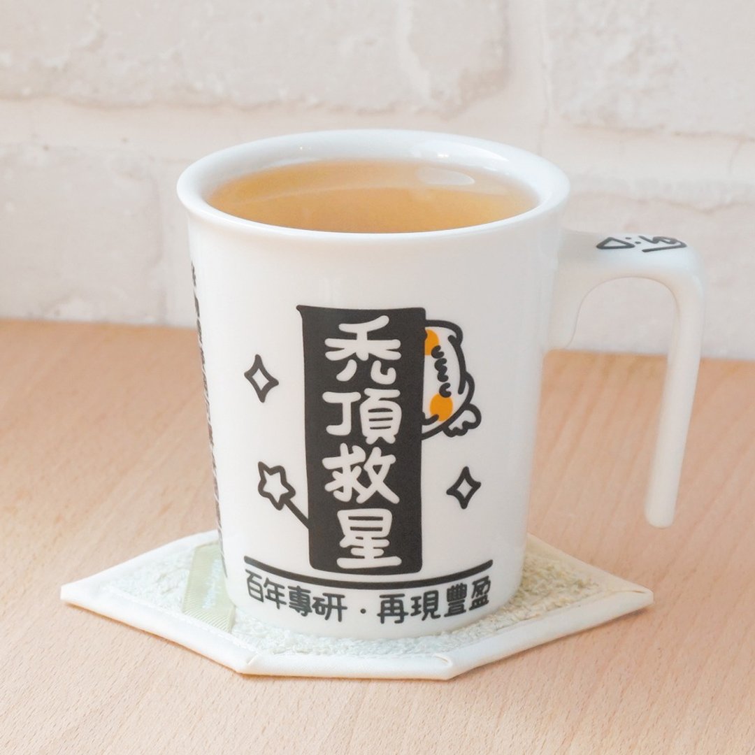 【胸毛公寓】生发水－限量联名亲亲马克杯 台湾精品/可微波 - 咖啡杯/马克杯 - 瓷 白色