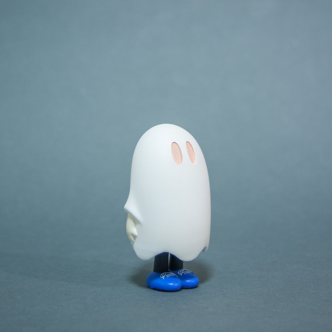 Made-to-order-Ghost-chan's soft vinyl-style figure blue - 玩偶/公仔 - 塑料 白色