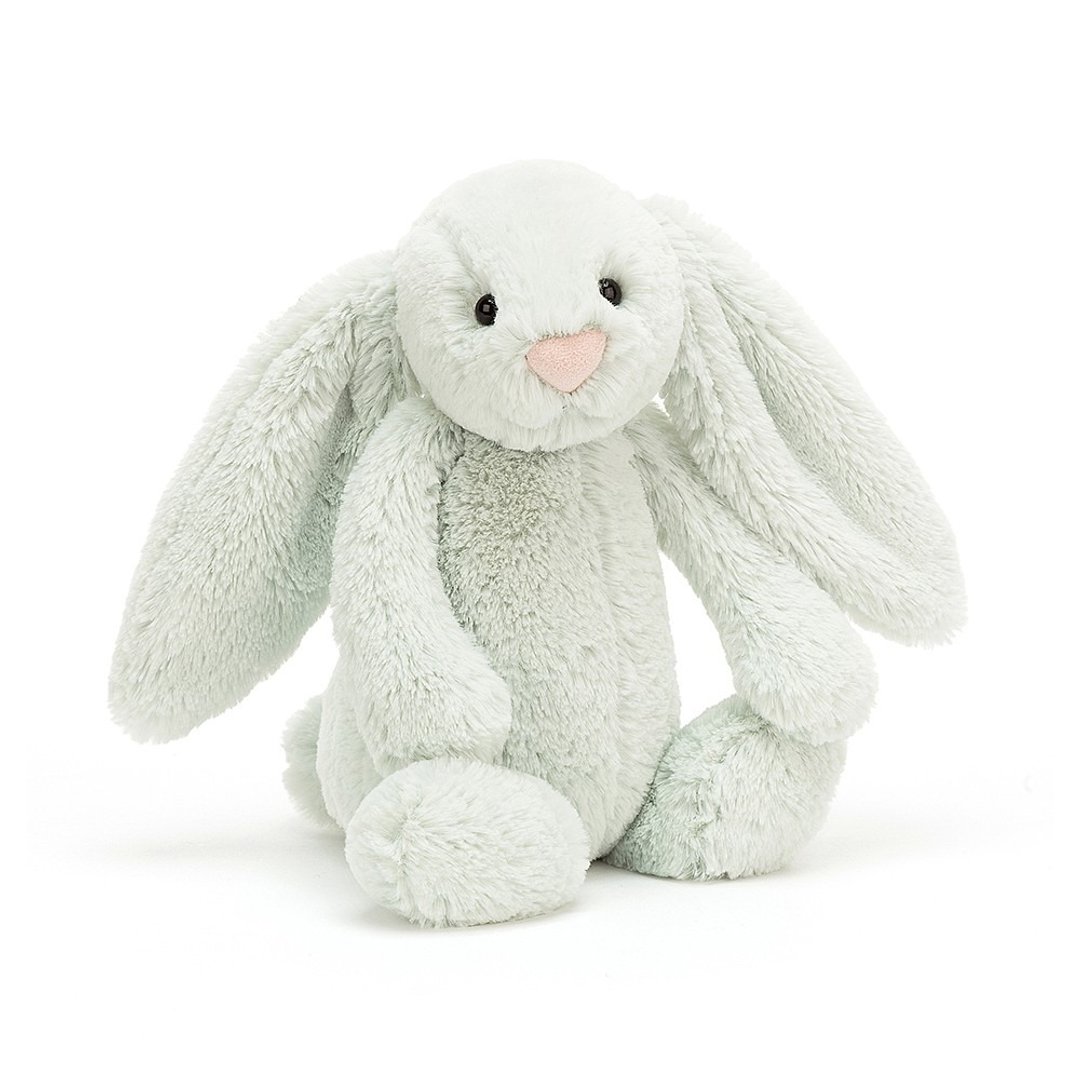 Jellycat Bashful Seaspray Bunny 薄荷绿兔 31cm - 玩偶/公仔 - 聚酯纤维 透明