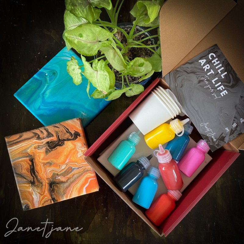 自由配・四幅画布自由选色 - 插画/绘画/写字 - 其他材质 