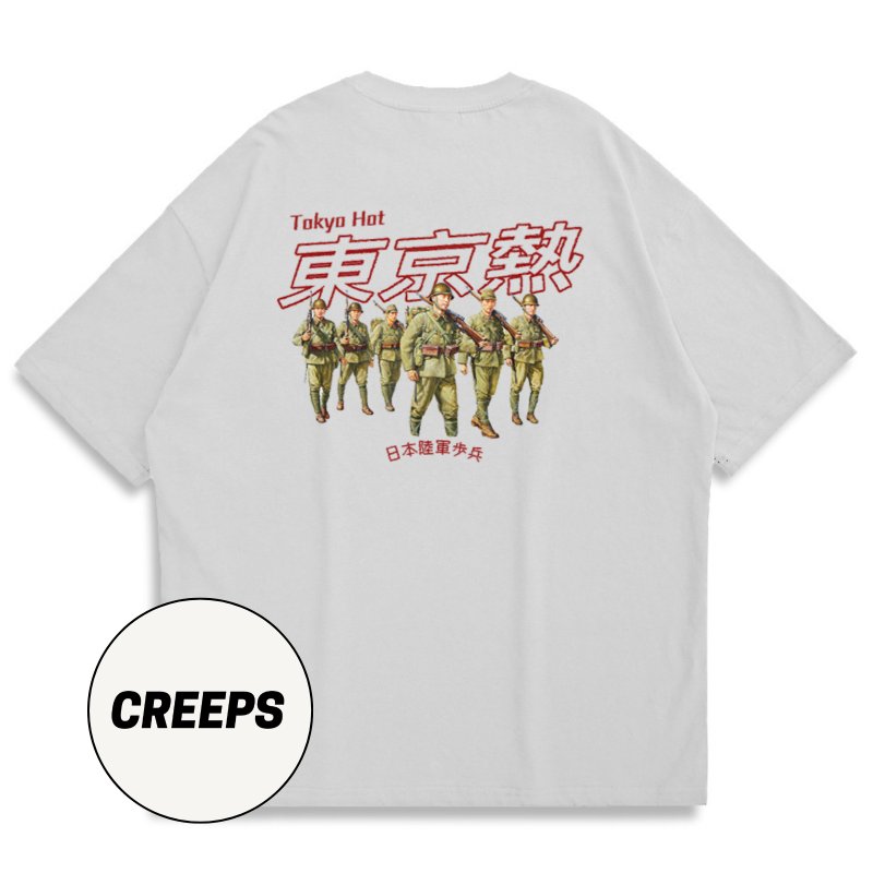 【CREEPS】Tokyo Hot 宽松重磅印花T恤 210g - 男装上衣/T 恤 - 棉 多色