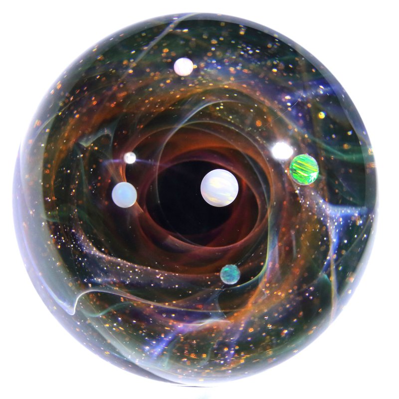 51mm 宇宙玻璃球摆设 no.M183 - 摆饰 - 玻璃 红色