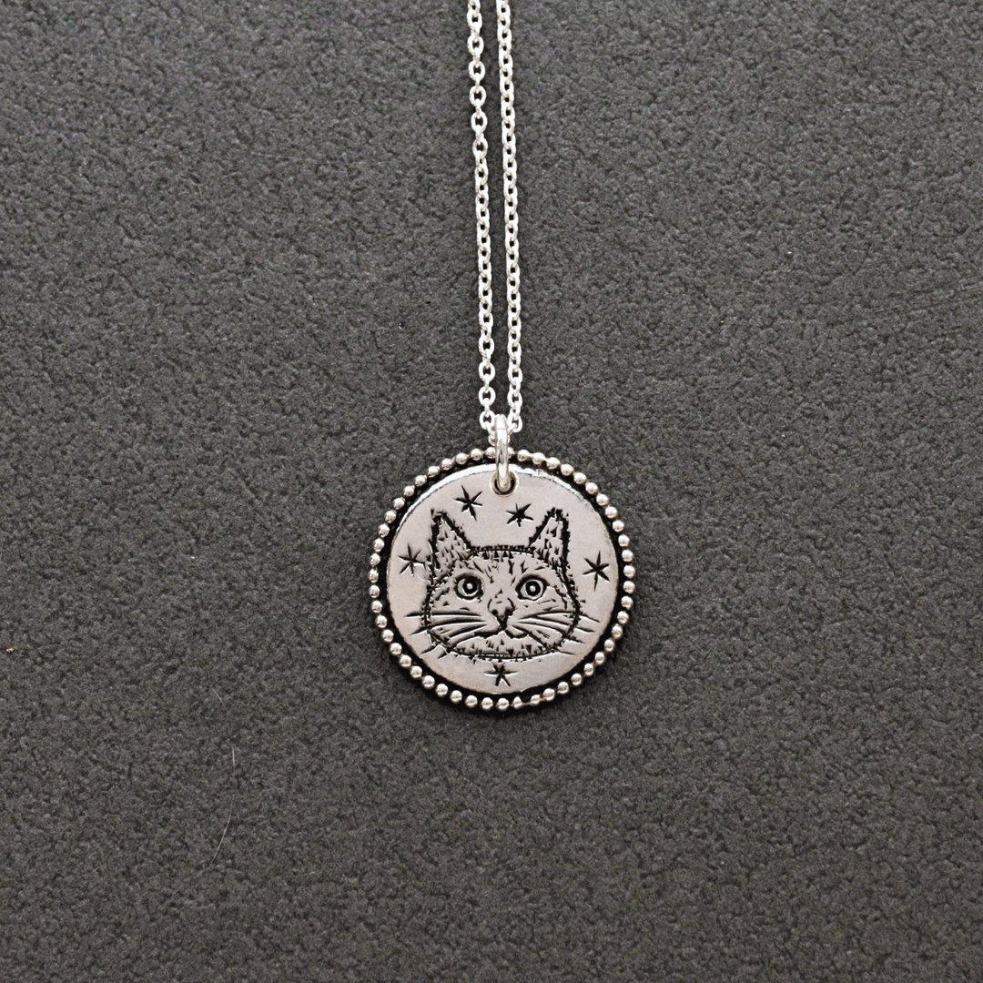 Cat Necklace - 项链 - 其他金属 银色