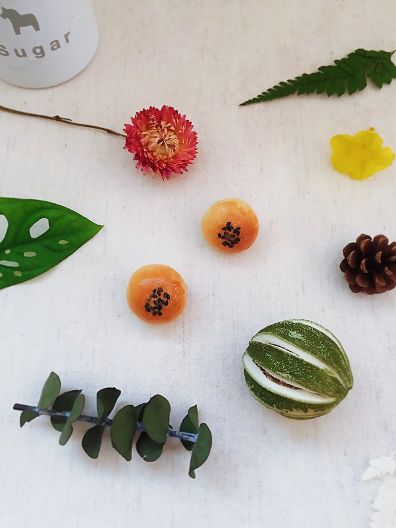 袖珍面包磁铁 - 红豆面包 - 小豆面包 - 冰箱贴/磁贴 - 新鲜食材 红色