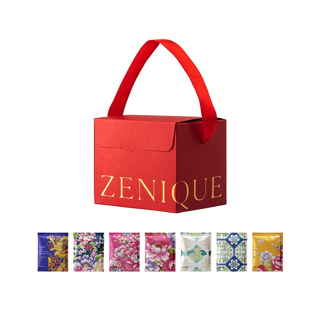 【伴手礼首选】小茶栽堂 zenique 小红盒手提花草茶礼 - 茶 - 新鲜食材 白色