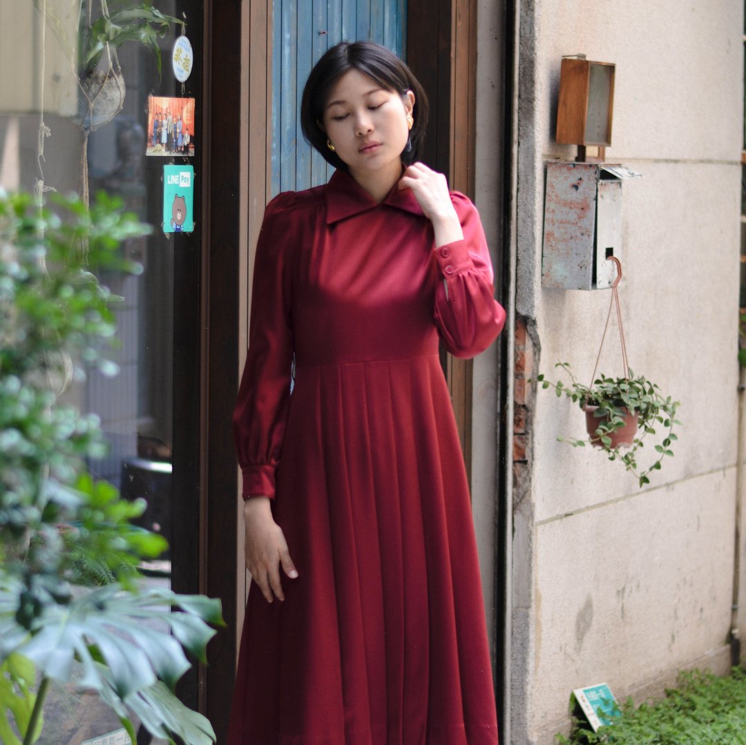 枣泥 |  古着长袖洋服 - 洋装/连衣裙 - 其他材质 