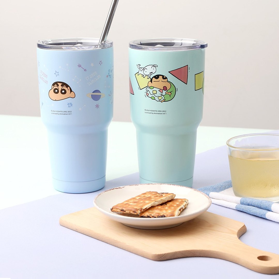 蜡笔小新不锈钢冰霸杯 保温杯 酷凉杯 304不锈钢 双层真空饮料杯 - 其他杯子 - 不锈钢 多色