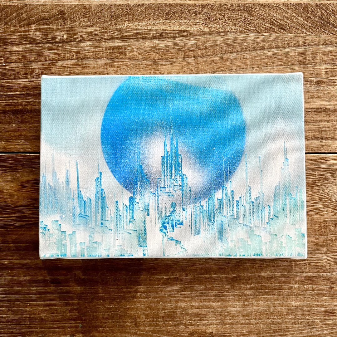 Where nobody knows canvas panel landscape painting - 海报/装饰画/版画 - 棉 蓝色