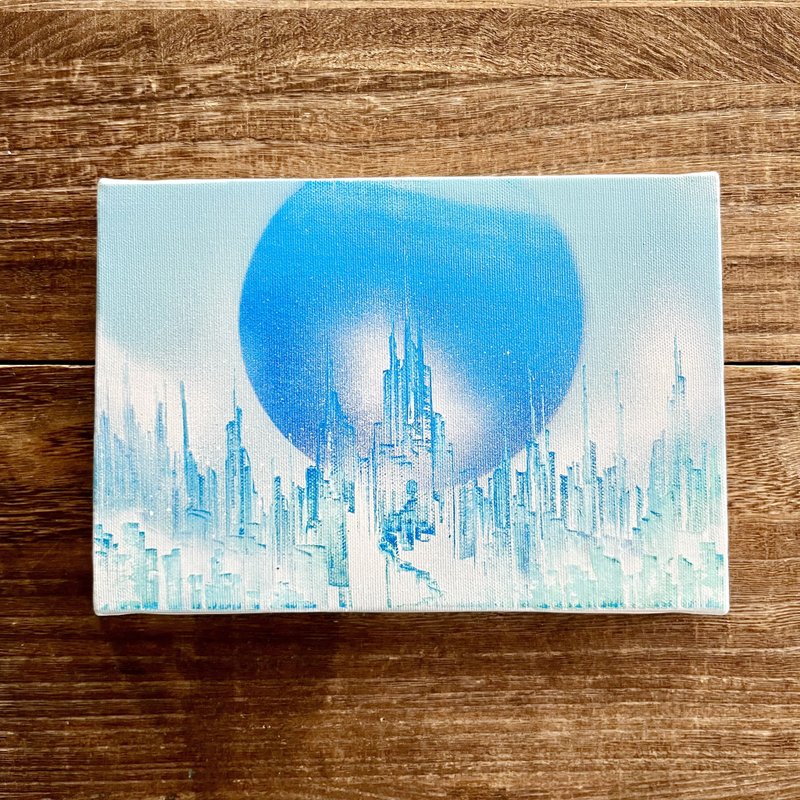 Where nobody knows canvas panel landscape painting - 海报/装饰画/版画 - 棉．麻 蓝色