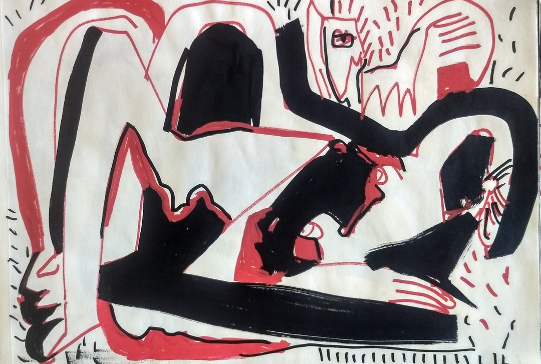 费提希立体主义风格的抽象裸体画 - 海报/装饰画/版画 - 纸 