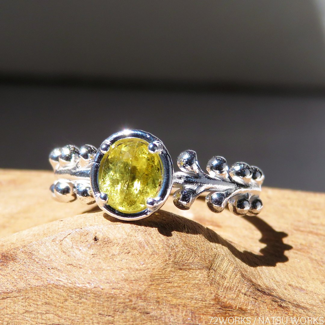 Botanical Tourmaline Ring - 戒指 - 宝石 黄色
