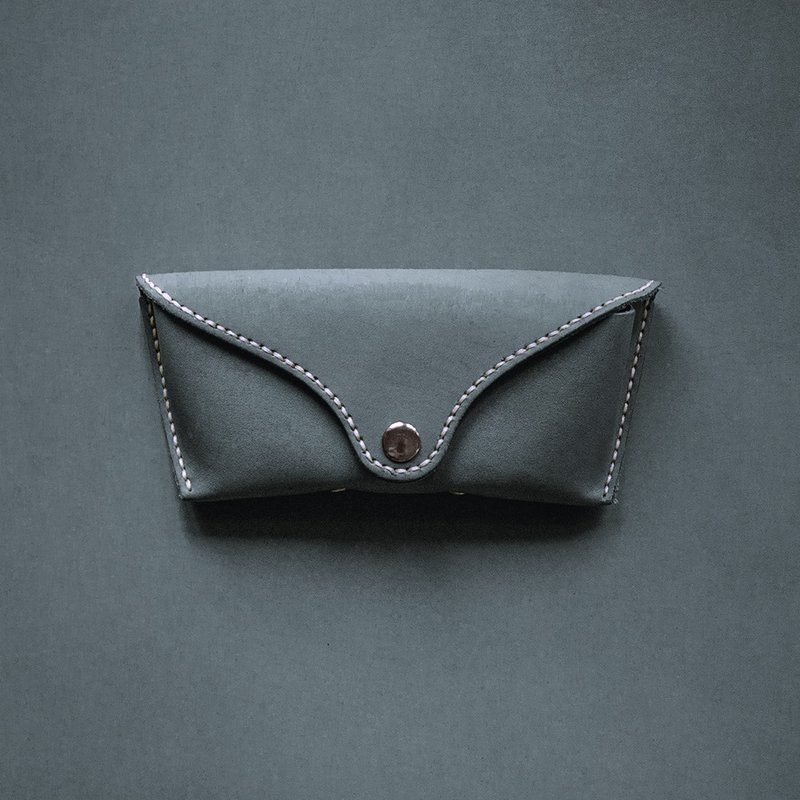 眼镜套。手缝皮革材料包。BSP038 - 皮件 - 真皮 蓝色