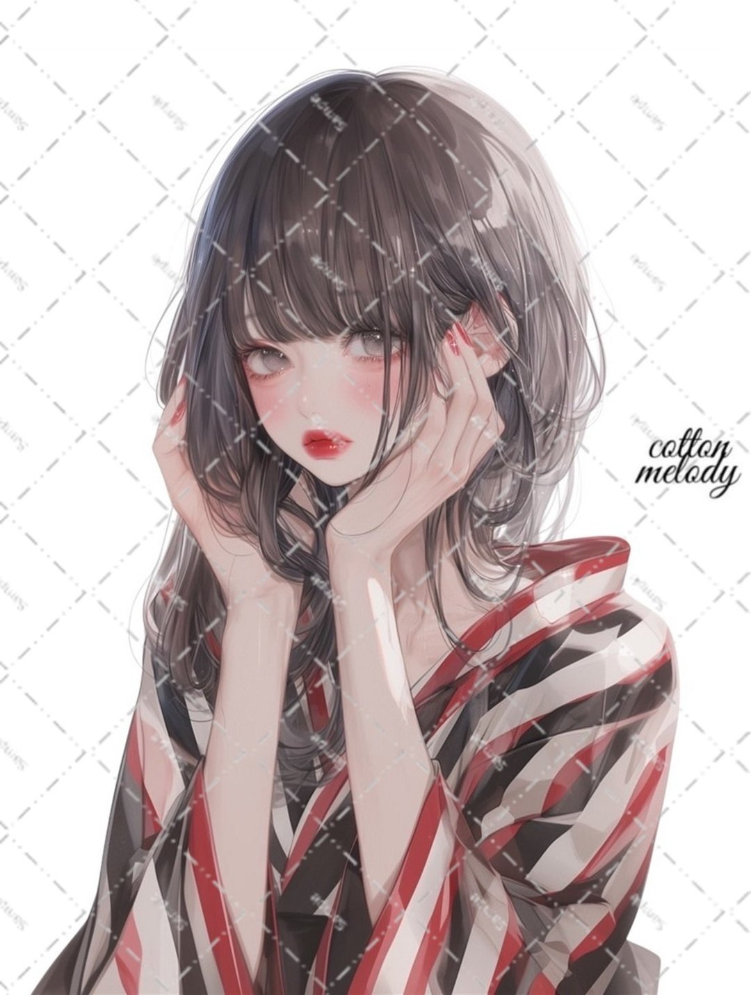 原创贴纸 no.6420 人物贴纸 原创贴纸 女孩贴纸 原创人物贴纸 - 贴纸 - 纸 