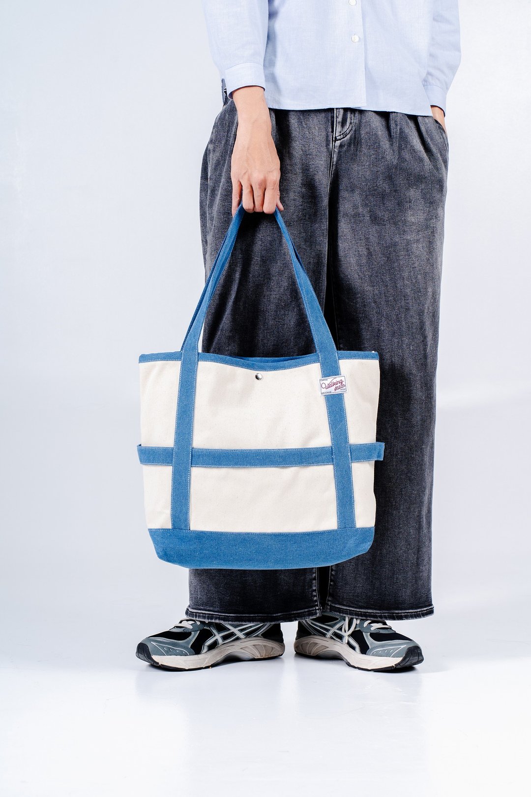 Daddy Tote Bag : 浅色丹宁 - 其他 - 棉 白色