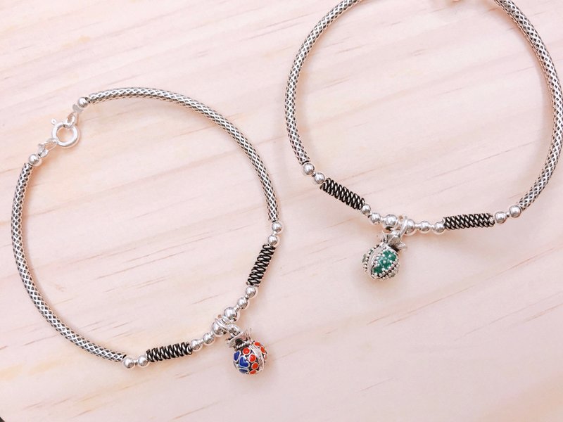 银管福袋手链/925纯银手链/幸运手链 - 手链/手环 - 纯银 银色