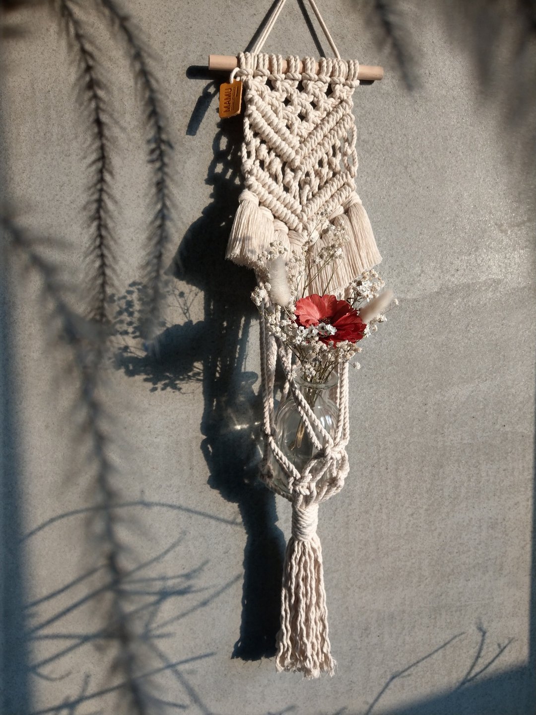 Macrame 胖胖流苏植物吊篮 - 摆饰 - 棉 