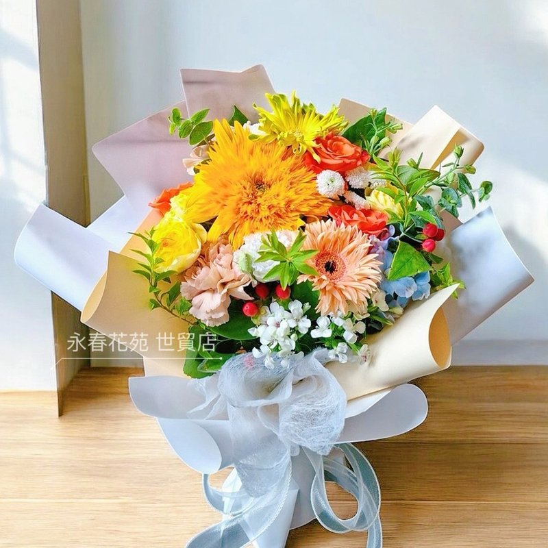 时光漫游鲜花花束 | 毕业 生日 送礼首选 | 台北可自取 - 干燥花/捧花 - 植物．花 橘色