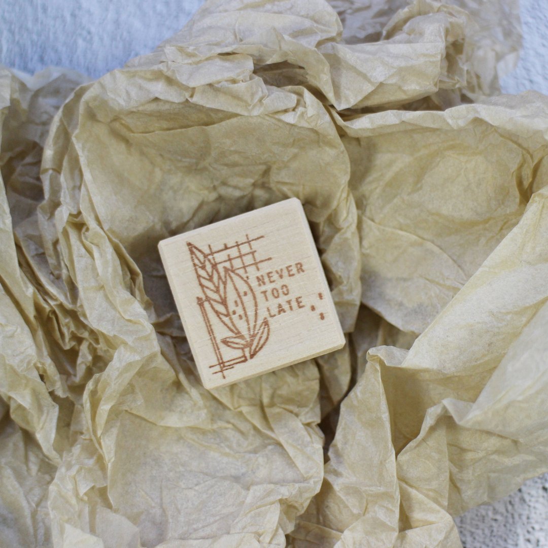 花草系手帐印章/ NEVER TOO LATE - 印章/印台 - 塑料 橘色