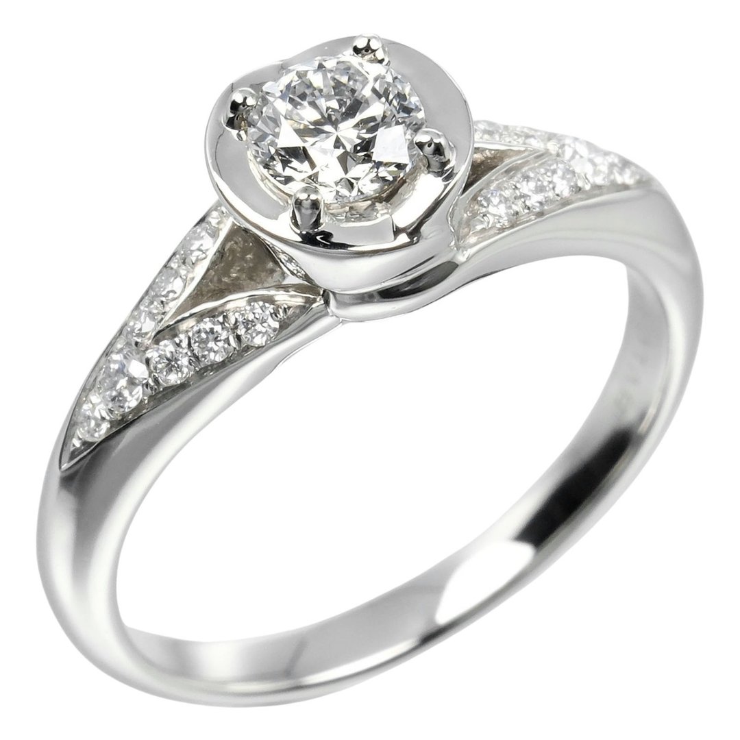 【日本直送】宝格丽 BVLGARI Incontro d'Amore 7.5号 戒指 0.32ct VVS1/E/EX/2VG Pt950 钻石【二手】 - 戒指 - 贵金属 银色