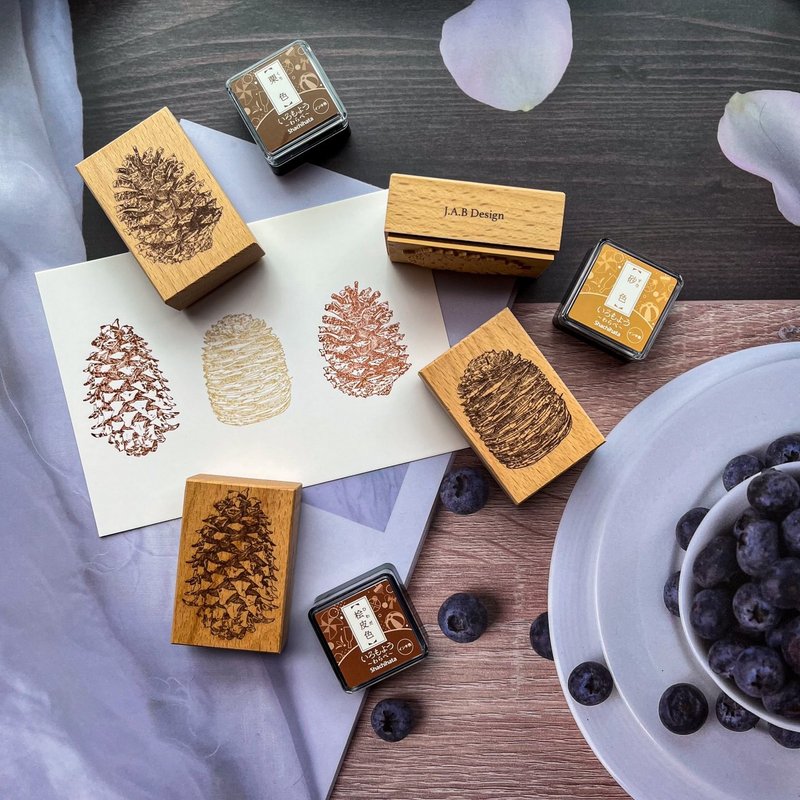 秋之恋 球果印章 - 印章/印台 - 木头 咖啡色