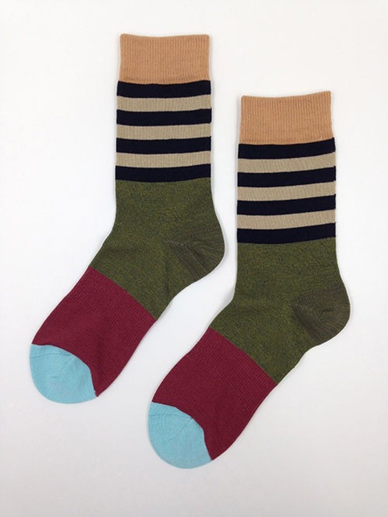 GillianSun Socks Collection【HOT 热销款】032BW - 袜子 - 聚酯纤维 绿色