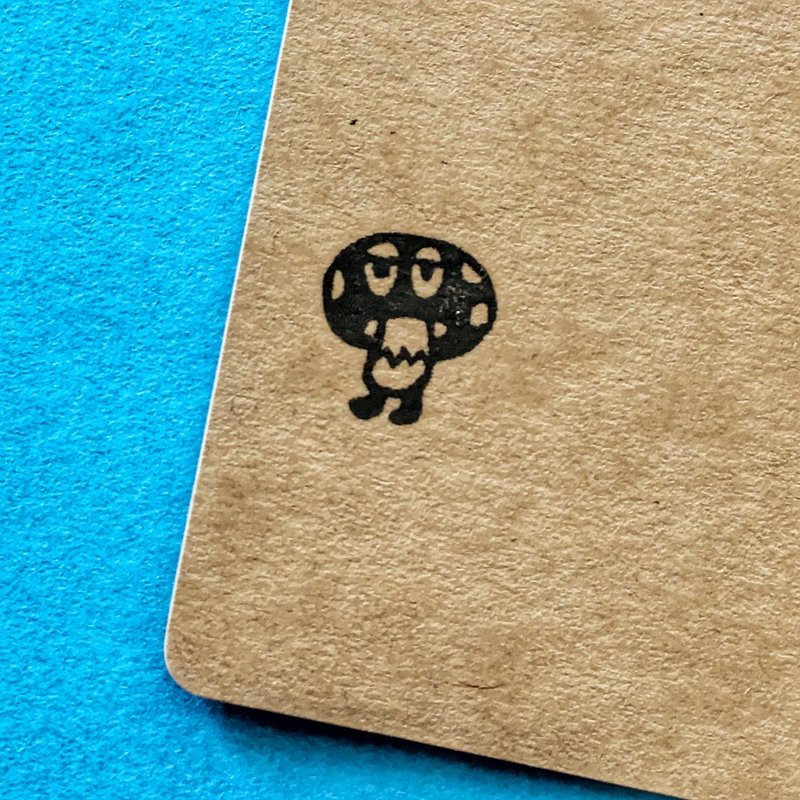 Mushroom 06・rubber stamp・20mm series - 印章/印台 - 橡胶 白色