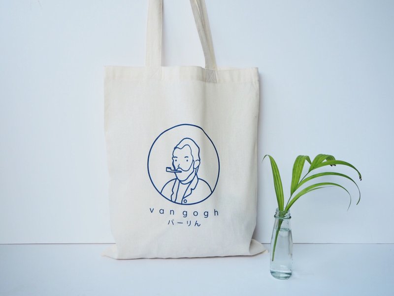van gogh bag (line) - 侧背包/斜挎包 - 棉．麻 白色
