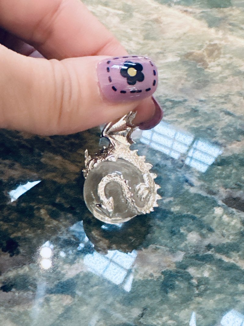 白龙王 - 项链 - 纯银 银色