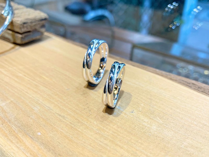 I 遇 I 925纯银戒指 对戒 - 对戒 - 纯银 银色