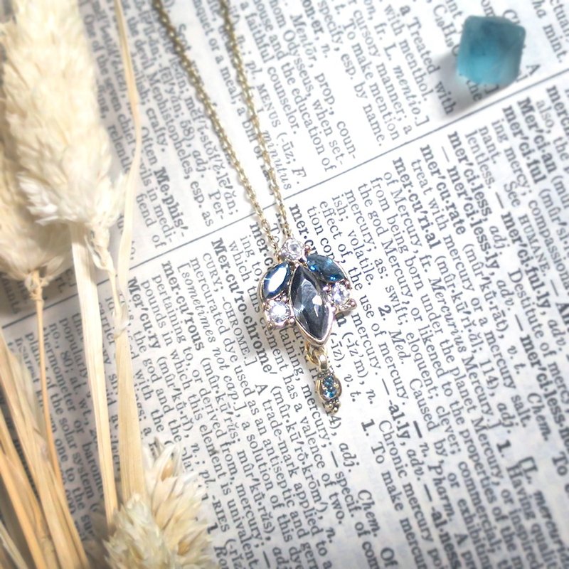 ♦ViiArt♦中世纪♦Vintage复古金古着黄铜项链 垂坠式优雅项链 - 项链 - 其他金属 金色