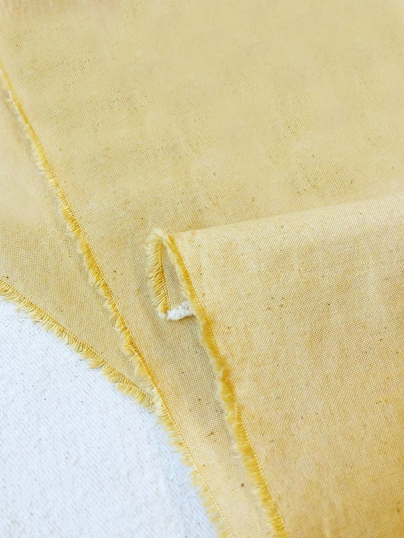 有机棉山栀染素色平织布 Organic Cotton - 编织/刺绣/羊毛毡/裁缝 - 棉．麻 黄色