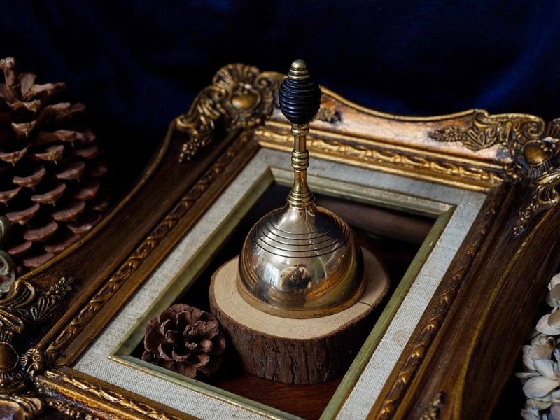 英国古董黄铜手摇铃 - 摆饰 - 铜/黄铜 