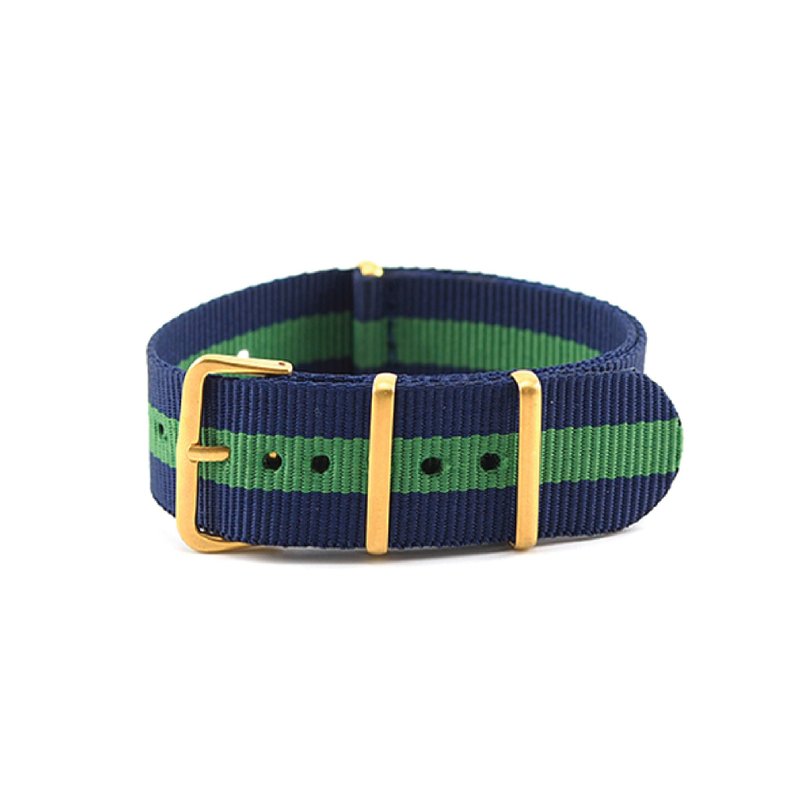 Navy Green Nato Band - Gold - 女表 - 其他材质 绿色
