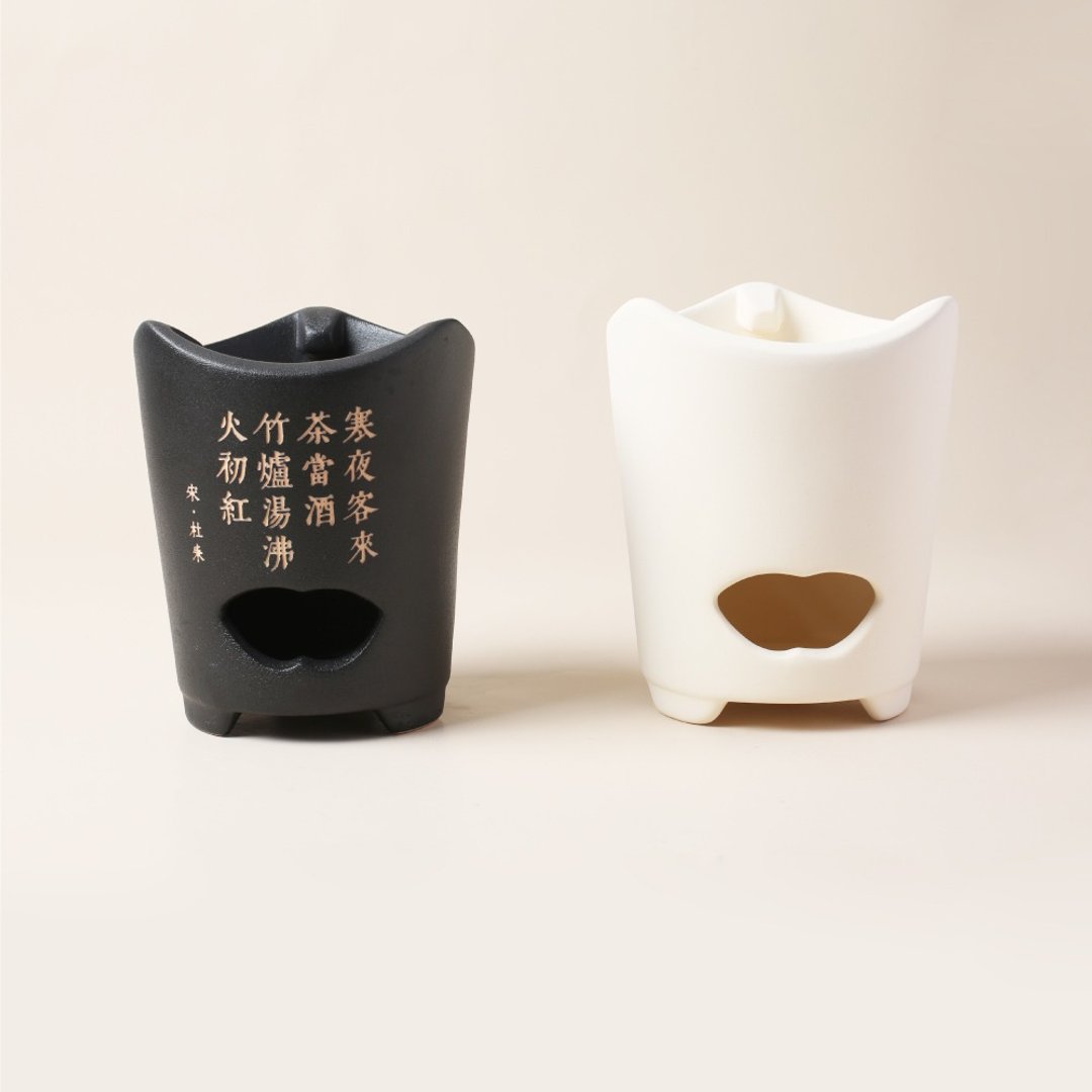 【陆宝LOHAS】白泥凉炉-素白 / 寒夜焙茗凉炉-禅风黑 - 厨房用具 - 陶 白色