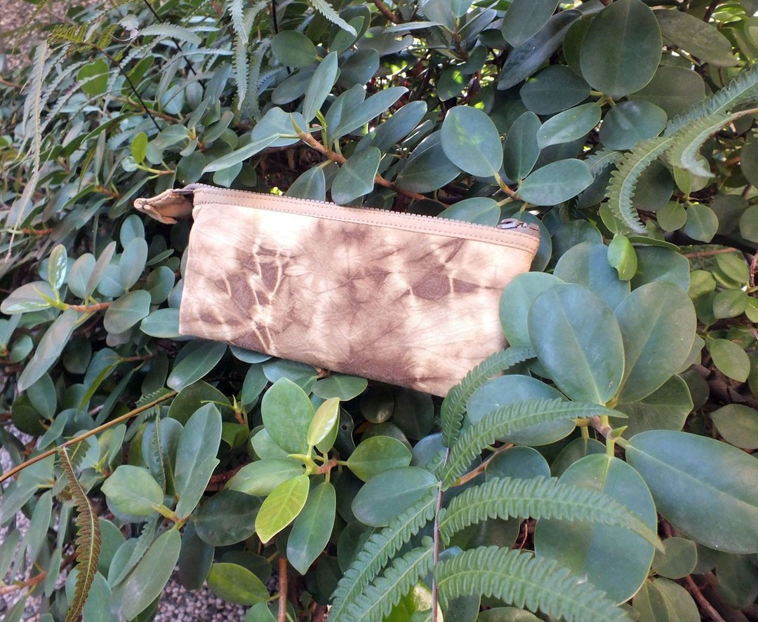 生态色 天然染织 植物染 草木染 七里香染色 笔袋 收纳袋 - 铅笔盒/笔袋 - 棉．麻 绿色