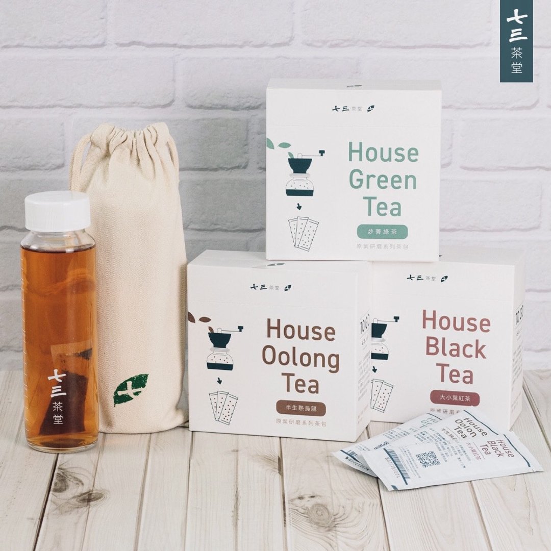 【研磨调和条形快萃茶包】任选三盒+刻度冷泡茶瓶+帆布套 - 茶 - 纸 白色