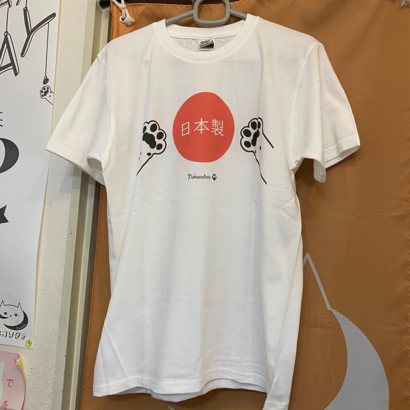 日本製柄Tシャツ - 女装 T 恤 - 棉．麻 白色