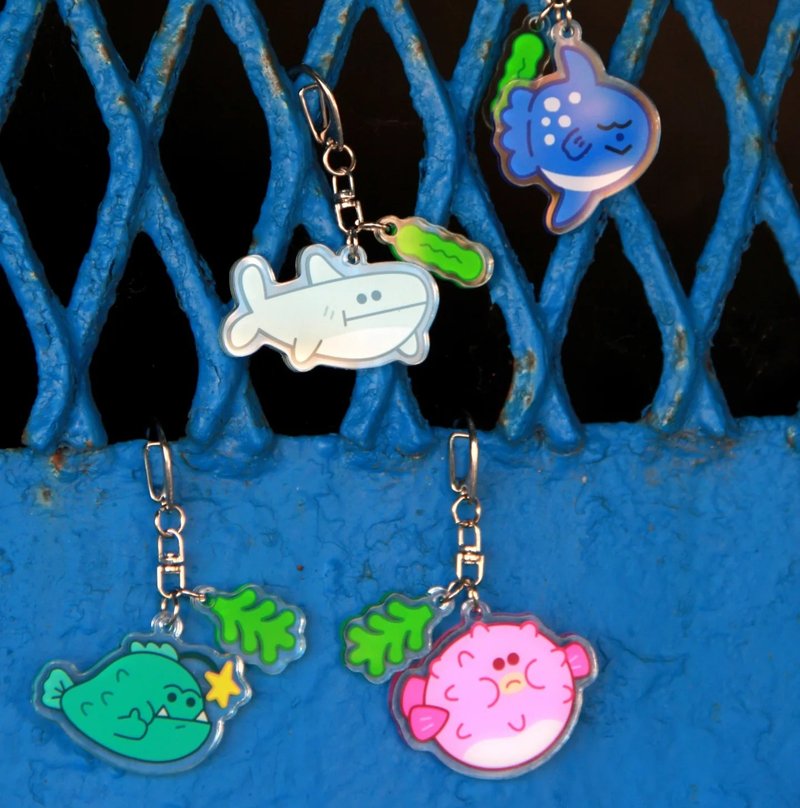 海洋伙伴系列亚克力钥匙扣 - 吊饰 - 压克力 