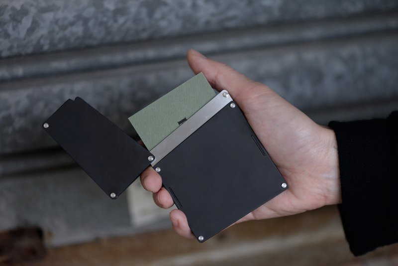 金属名片盒 黑色铝合金 - 名片夹/名片盒 - 其他金属 黑色