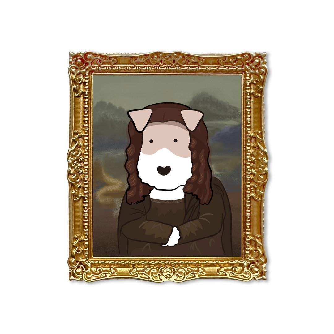 Wirefoxterrier 刚毛猎狐梗 梗梗相框磁铁 特特的微笑 - 其他 - 压克力 金色