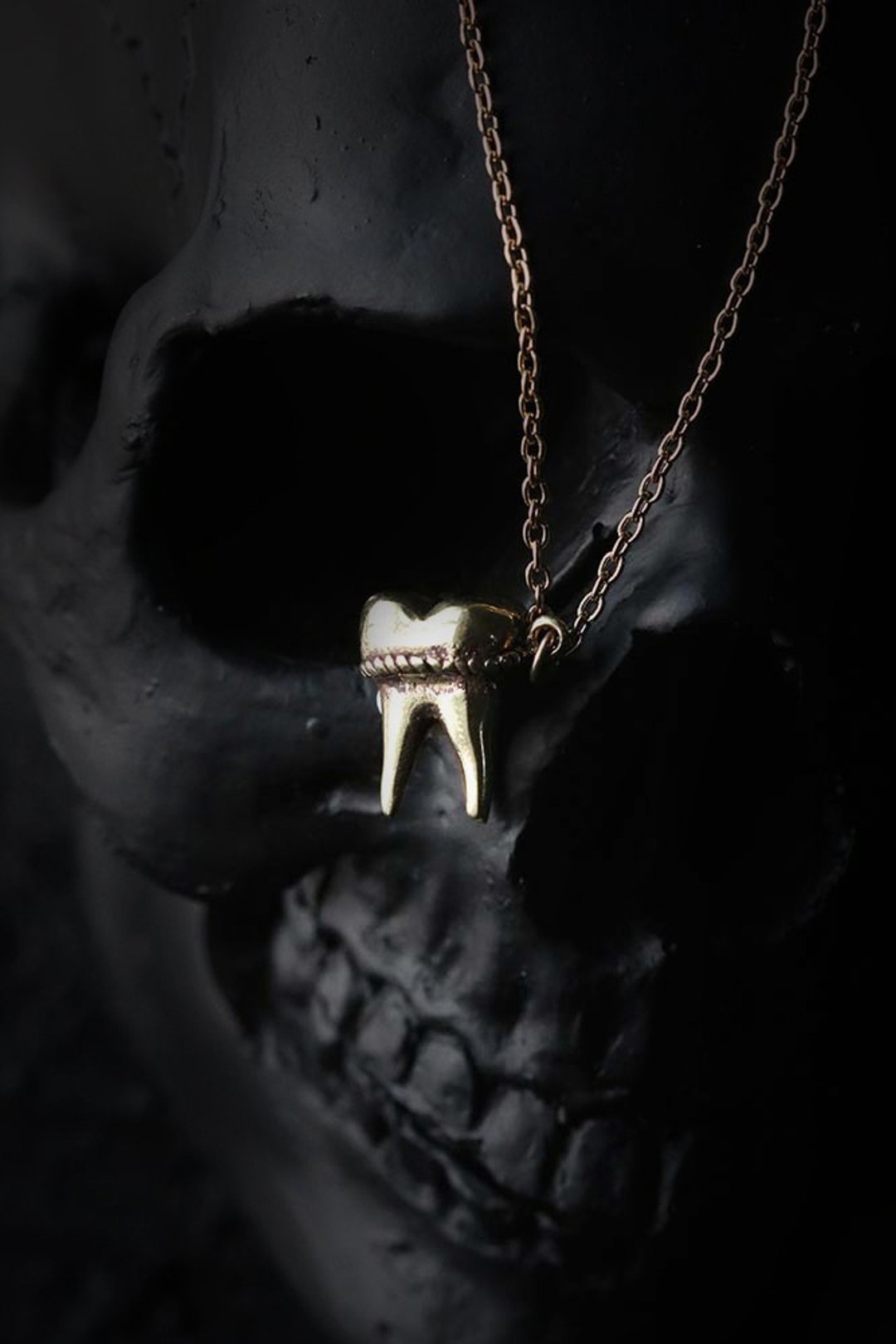 A Tooth - Three Roots - Charm Necklace by DEFY. - 项链 - 其他金属 